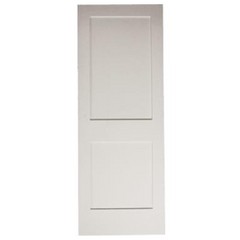 24 in x 80 in White Shaker 2-Panel Solid Core Primed MDF Interior Door Slab
