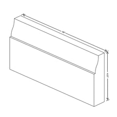 Fabuwood Allure Nexus Izel Blue 96" W X 5 1/2" H X 3/4" D Base Board Molding