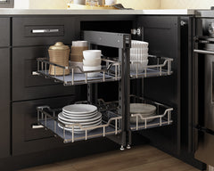 15" Polished Chrome STORAGE WITH STYLE® Full-Height Blind Corner Organizer