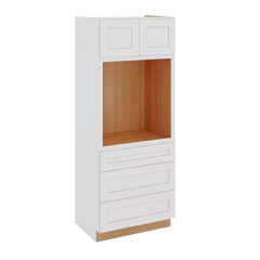 Modernform Cabinet White Shaker 33" W X 84" H X 24" D Oven Cabinet With 3 Drawers