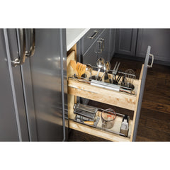 8" "No Wiggle" Utensil Bin Soft-close Base Cabinet Pullout