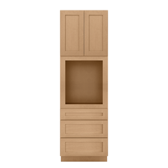 Oven Kitchen Cabinet OC3096 Shaker Toffee LessCare 30 in. width 96 in. height 24 in. depth - Kitchen Cabinets