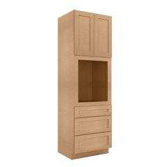 Oven Kitchen Cabinet OC3096 Shaker Toffee LessCare 30 in. width 96 in. height 24 in. depth - Kitchen Cabinets