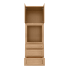 Oven Kitchen Cabinet OC3096 Shaker Toffee LessCare 30 in. width 96 in. height 24 in. depth - Kitchen Cabinets
