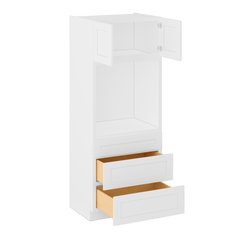 Oven Kitchen Cabinet OC3384 Alpina White LessCare 33 in. width 84 in. height 24 in. depth - Kitchen Cabinets