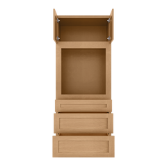 Oven Kitchen Cabinet OC3384 Shaker Toffee LessCare 33 in. width 84 in. height 24 in. depth - Kitchen Cabinets