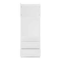 Oven Kitchen Cabinet OC3390 Alpina White LessCare 33 in. width 90 in. height 24 in. depth - Kitchen Cabinets