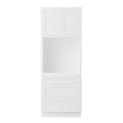 Oven Kitchen Cabinet OC3390 Alpina White LessCare 33 in. width 90 in. height 24 in. depth - Kitchen Cabinets