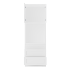 Oven Kitchen Cabinet OC3396 Alpina White LessCare 33 in. width 96 in. height 24 in. depth - Kitchen Cabinets