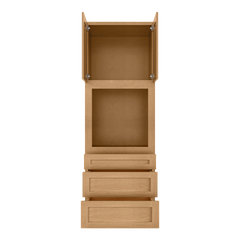 Oven Kitchen Cabinet OC3396 Shaker Toffee LessCare 33 in. width 96 in. height 24 in. depth - Kitchen Cabinets