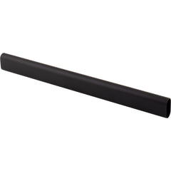 10 Matte Black 19/32"x1-3/16"x92" Oval Steel Closet Rods