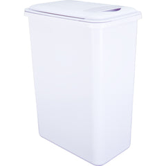 Box of 4 White 35 Quart Plastic Waste Containers