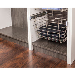 Chrome Closet Pullout Basket with Slides 16"D x 29"W x 17"H