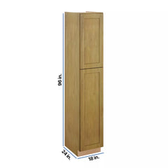 Modernform Cabinet Natural Shaker 18" W X 96" H X 24" D Tall Pantry Cabinet