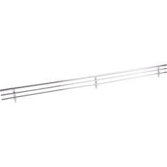 29" Wide Polished Chrome Wire Shoe Fence for Shelving
