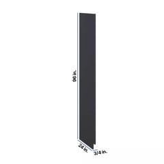 Modernform Cabinet Onyx Black Shaker 3/4" W X 96" H X 24" D Tall End Panel