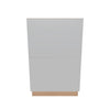 Modernform Cabinet Matte White 21" W X 34 1/2" H X 24" D  2 Drawer Base Cabinet