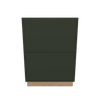 Modernform Cabinet Slim Sage Green 24" W X 34 1/2" H X 24" D  2 Drawer Base Cabinet