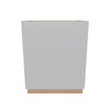 Modernform Cabinet Matte White 27" W X 34 1/2" H X 24" D  2 Drawer Base Cabinet