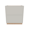 Modernform Cabinet Slim Dove White 30" W X 34 1/2" H X 24" D  2 Drawer Base Cabinet