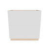 Modernform Cabinet Gloss White 33" W X 34 1/2" H X 24" D  2 Drawer Base Cabinet