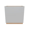 Modernform Cabinet Matte White 33" W X 34 1/2" H X 24" D  2 Drawer Base Cabinet