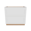 Modernform Cabinet White Shaker 36" W X 34 1/2" H X 24" D  2 Drawer Base Cabinet