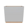 Modernform Cabinet Matte White 36" W X 34 1/2" H X 24" D  2 Drawer Base Cabinet
