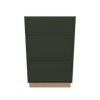 Modernform Cabinet Slim Sage Green 21" W X 34 1/2" H X 24" D  3 Drawer Base Cabinet