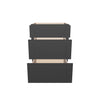Modernform Cabinet Onyx Black Shaker 24" W X 34 1/2" H X 24" D  3 Drawer Base Cabinet