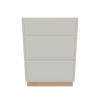 Modernform Cabinet Slim Dove White 24" W X 34 1/2" H X 24" D  3 Drawer Base Cabinet