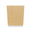 Modernform Cabinet Natural Oak 24" W X 34 1/2" H X 24" D  3 Drawer Base Cabinet