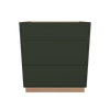 Modernform Cabinet Slim Sage Green 30" W X 34 1/2" H X 24" D  3 Drawer Base Cabinet