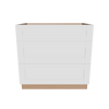 Modernform Cabinet White Shaker 36" W X 34 1/2" H X 24" D  3 Drawer Base Cabinet