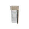 Modernform Cabinet Walnut 12" W X 34 1/2" H X 24" D Single Door Base Cabinet