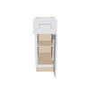 J&K White Shaker S8 Single Door Standard Base Cabinet - 12" W