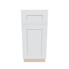 J&K White Shaker S8 Single Door Standard Base Cabinet - 15" W
