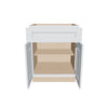 J&K White Shaker S8 Double Door Standard Base Cabinet - 27" W