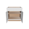 Modernform Cabinet White Shaker 33" W X 34 1/2" H X 24" D Double Door Base Cabinet