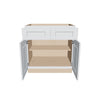 J&K White Shaker S8 Double Door Standard Base Cabinet - 33" W