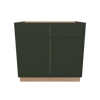 Modernform Cabinet Slim Sage Green 36" W X 34 1/2" H X 24" D Double Door Base Cabinet