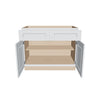 J&K White Shaker S8 Double Door Standard Base Cab - 42" W