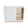J&K White Shaker S8 Base Blind Corner - 42" W