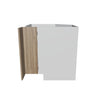Modernform Cabinet Walnut 33" W X 34 1/2" H X 24" D Base Diagonal Corner w/Lazy Susan Cabinet