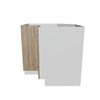 Modernform Cabinet Walnut 36" W X 34 1/2" H X 24" D Base Diagonal Corner w/Lazy Susan Cabinet