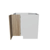 Modernform Cabinet Walnut 36" W X 34 1/2" H X 24" D Base Diagonal Corner w/Lazy Susan Cabinet
