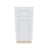 J&K White Shaker S8 Base Waste Bin Pull-Out w/One (1) Bin Cut-out - 15" W
