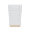 J&K White Shaker S8 Base Waste Bin Pull-Out w/Two (2) Bin Cut-outs - 18" W
