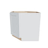 J&K White Shaker S8 Base Corner Diagonal w/With Round Lazy-Susan Tray - 36"W