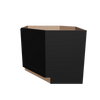 Modernform Cabinet Onyx Black Shaker 42" W X 34 1/2" H X 24" D Diagonal Corner Sink Base Cabinet